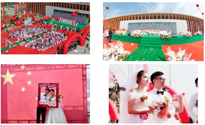 囍！花木作证，简约新风，今天60位新人这样为祖国庆生.......