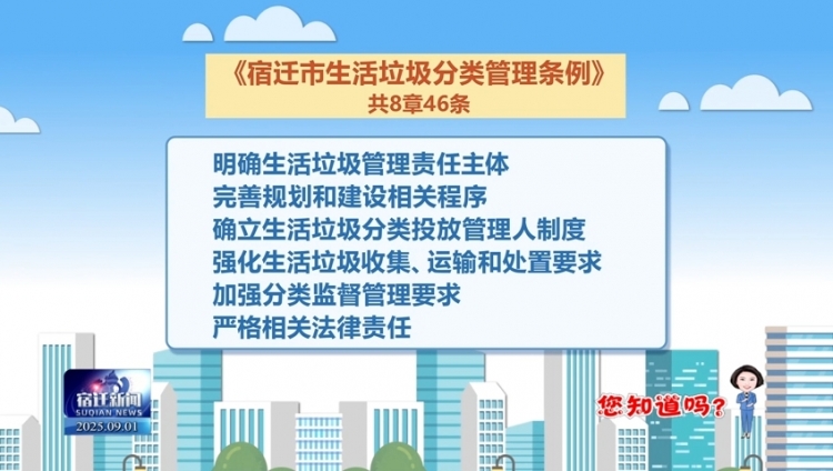 宿迁市民请注意！ 今日起 生活垃圾要“各就各位”